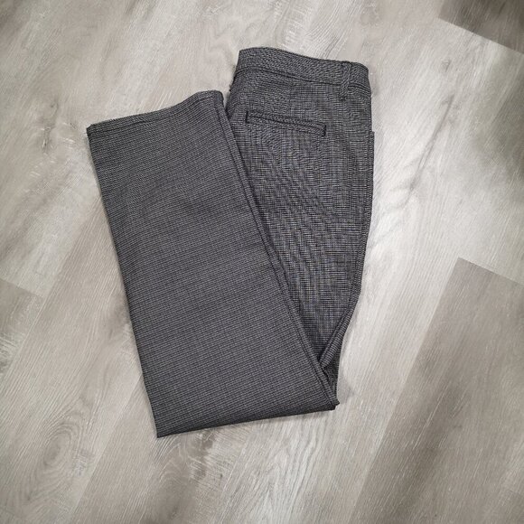 Lee All Day Pant Ladies Size 12 Medium Straight Legs Dark Grey Plaid Pants - Picture 11 of 14